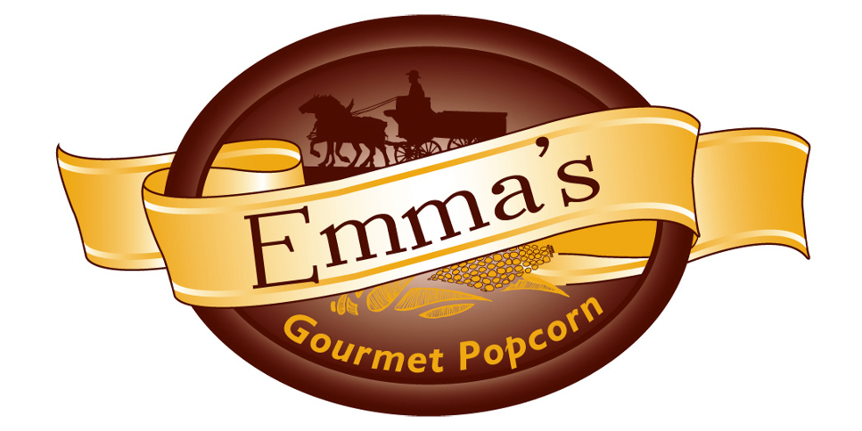 Emma's Gourmet Popcorn Logo Design